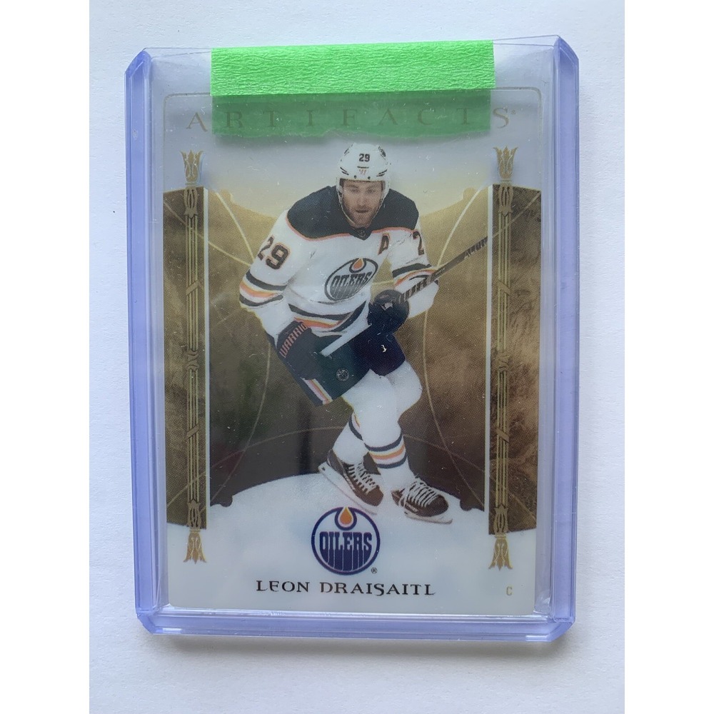 Leon Draisaitl 2022-23 UD Artifacts Plexi Clear Cut #132 Edmonton Oilers‎